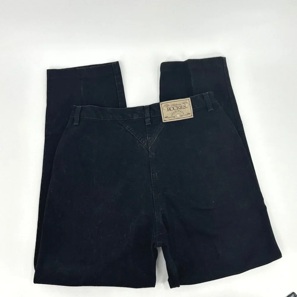 Womens Rockies Black Super High Rise Pocketless Western Jeans - Picture 5 of 7
